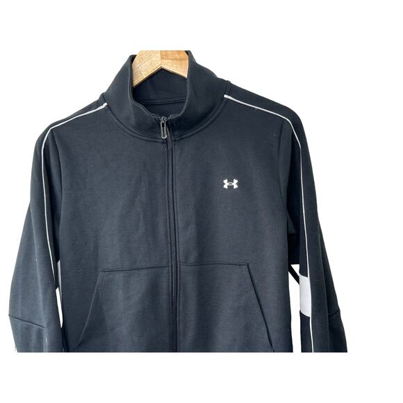 Under Armour Black & White Full Zip Loose Fit Long Sleeve Jacket Women's XS - Picture 3 of 8